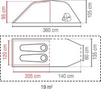 Coleman Cortes 2 Tunneltent - 2-Persoons - Blauw/Wit - Afbeelding 6