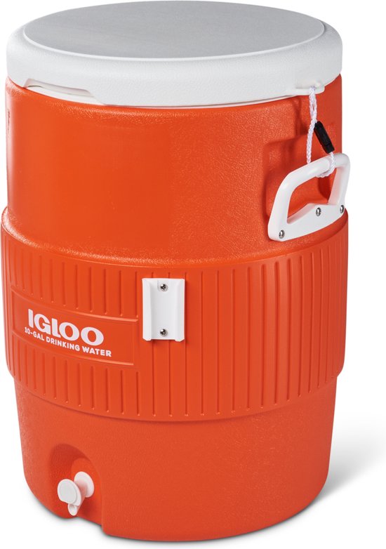 Igloo 10 Gallon Seat Top - Drankdispenser / drankkoeler inclusief bekerhouder - 37 Liter - Oranje - Afbeelding 2